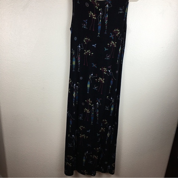 Made In Heaven Women's Black Slinky Stretch Sleeveless  Maxi Tank Dress Size S - Picture 5 of 13